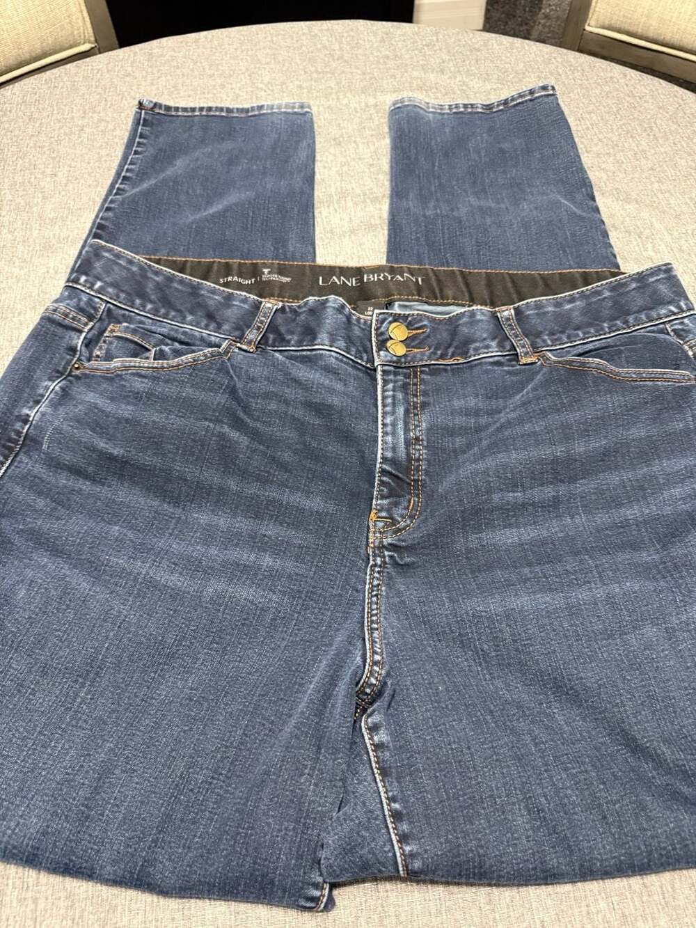Lane Bryant Tighter Tummy Technology Straight Leg Dark Wash Jeans Size 22 Long